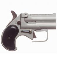 Old West Short Bore Derringer 380 ACP Sliver 2.75" Barrel Satin Silver Finish w/Black Synthetic Grips Guardian Package