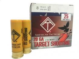 Federal Top Gun 20 GA 2.75 7/8 oz #8 shot 100 round box