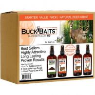 Buck Baits Starter Kit Doe/Estrus Max/ Buck/ Earth Cover 3 oz. ea. - BBDU12Starter-A