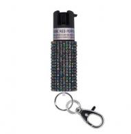 Sabre Jeweled Pepper Spray Black with Key Ring - KR-J-BK-02
