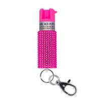 Sabre Jeweled Pepper Spray Pink with Key Ring - KR-J-PK-02