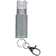 Sabre Jeweled Pepper Spray Silver with Key Ring - KR-J-WH-02