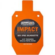 Champion Impact Steel Silhouette Target 50% IPSC Rifle Rated Orange - 44921C