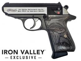 WALTHER PPK/S TWO-TONE 380ACP, GREY LAM GRIPS - 4796018