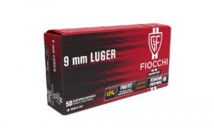 Fiocchi 9MM LUGER 123GR FMJ TRUNCATED - FI9APC