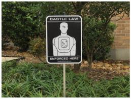 Ready to Defend/Cogent Sign "Castle Law Enforced Here" - STS3S