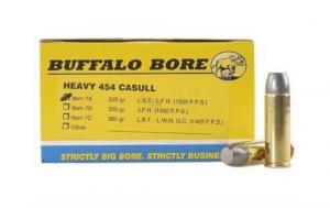 Buffalo Bore Ammunition 7A/20 Pistol 454 Casull 325 gr Lead Flat Nose (LFN) 20 Bx/ 12 Cs - 7A/20