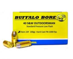 Buffalo Bore Outdoorsman Low Recoil Flat Nose 40 S&W Ammo 20 Round Box