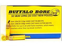 Buffalo Bore Ammunition 32 S&W Long 115GR Hard Cast F - 10A/20