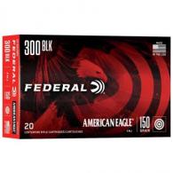 Main product image for Federal American Eagle Full Metal Jacket Boat Tail 300 AAC Blackout Ammo 20 Round Box
