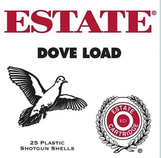 Estate Game and Target Dove 12 GA 2.75" 1-1/8 oz 8 Round 25 Bx/ - GTL12HN8