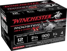 Winchester Ammo SRXR124 Rooster XR Shot-Lok 12 GA 2.75" # 4 sho - srxr124
