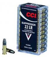 CCI Suppressor .22 LR  SubSonic Hollow Point 45 GR 50rd box - 957