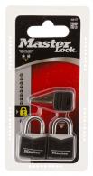 Master Lock 121T Wide Covered Padlock 2 Pack Black