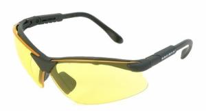 Main product image for Radians Revelation Glasses 99.9% UV Rated, Anti-Fog Yellow Lens with Black Frame, Adjustable Temple Sleeves & Soft Rubb