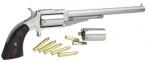 European American Armory Bounty Hunter Nickel 8 Round 6.75 22 Long Rifle / 22 Magnum / 22 WMR Revolver