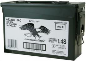 Federal American Eagle .223 Remington 55 GR Full Metal Jacket 500 Bx - AE223BL5AC