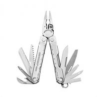 Leatherman Rebar Tool 4" 420HC Stainless Clip Point/Saw/Serrated SS - 831548