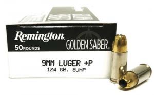 Remington Ammunition Golden Saber 9mm 124 GR Jacketed Hollow Poi - GSN9MMCB