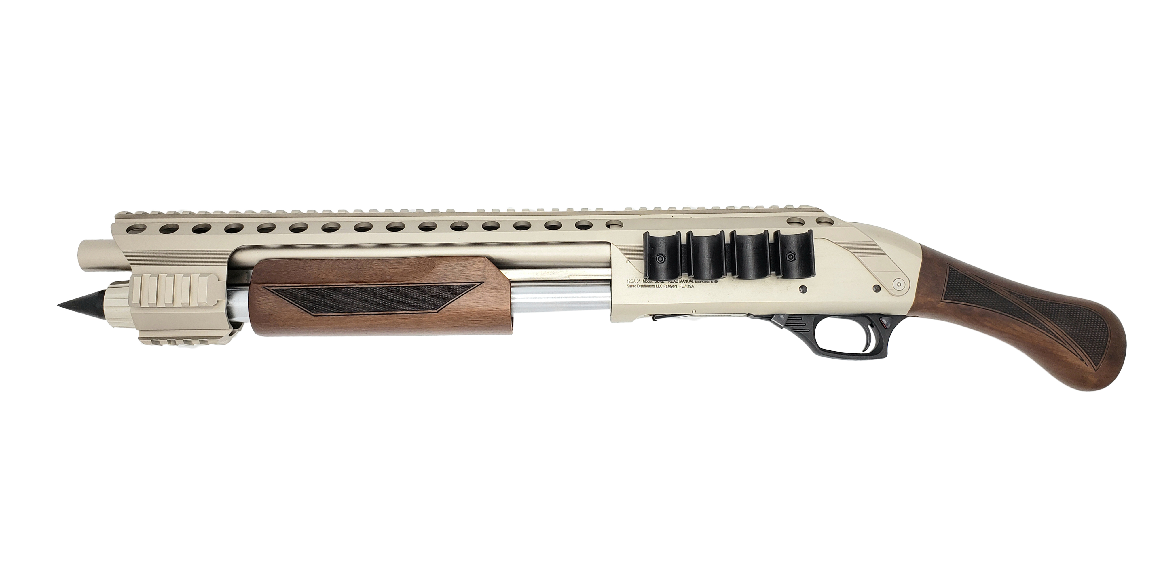 Emperor Arms Duke 111 Pump Action Silver w/ Wood Grip 4+1.